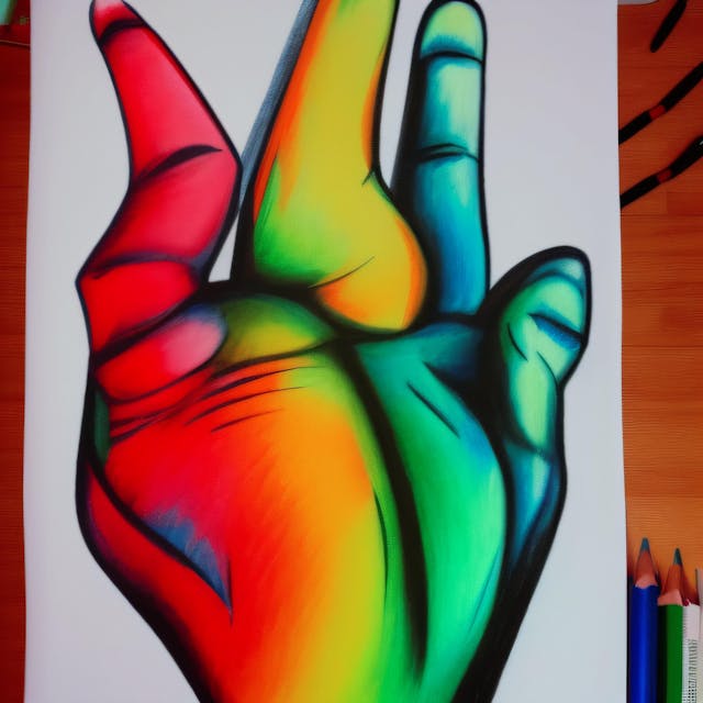 Turn it into a colourful pencil drawing